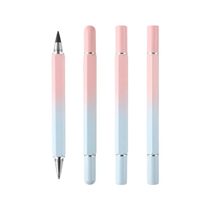 Dual-Tip No-Sharpening Replaceable Tip Hexagonal Metal Pen