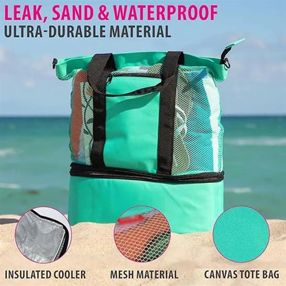 Waterproof Sandproof Beach Tote Bag with Cooler Compartment