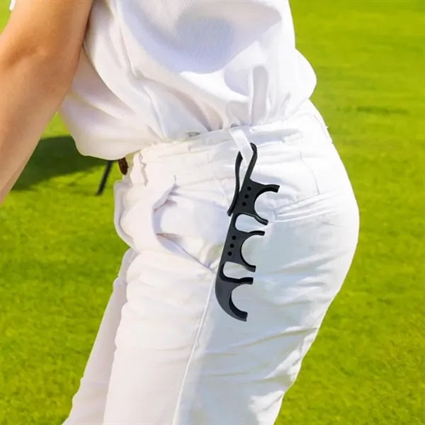 Golf Ball and Tee Holder Clip with Bag Hook