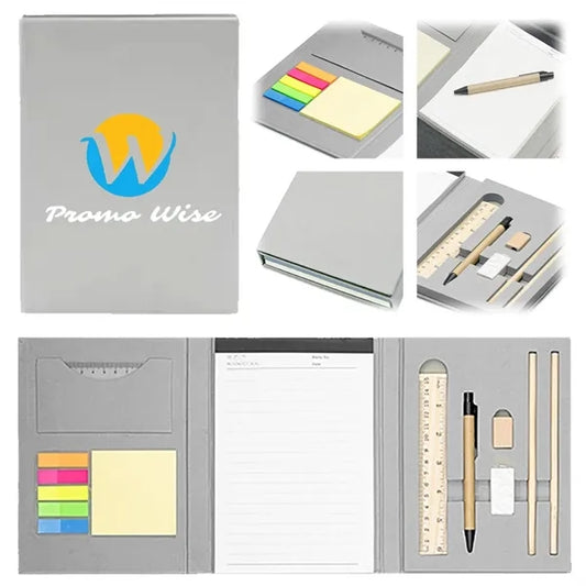 All-in-One Tri-Fold Notebook with Portable Stationery Kit