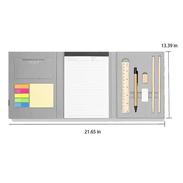 All-in-One Tri-Fold Notebook with Portable Stationery Kit