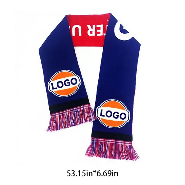 Custom unisex spectator scarf for soccer world cup fan