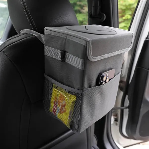 Car Trash Can with Lid and Leakproof Liner