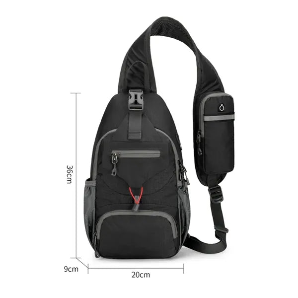 Crossbody Sling Backpack with USB Port and Multi Pockets