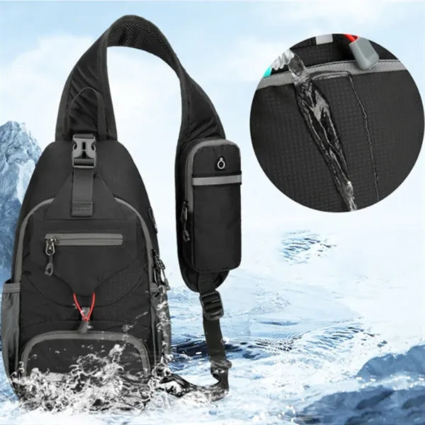 Crossbody Sling Backpack with USB Port and Multi Pockets