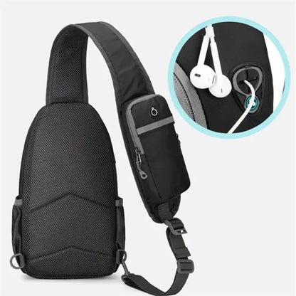 Crossbody Sling Backpack with USB Port and Multi Pockets