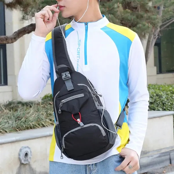 Crossbody Sling Backpack with USB Port and Multi Pockets