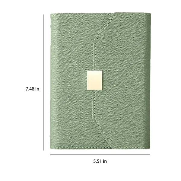 Magnetic Closure PU Leather Notebook with Storage Function