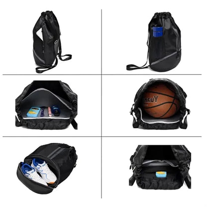 Drawstring Sports Backpack with Shoe Compartment