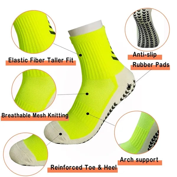 Thick Silicone Grips Arch Support Breathable Athletic Socks