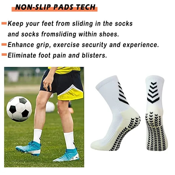 Thick Silicone Grips Arch Support Breathable Athletic Socks