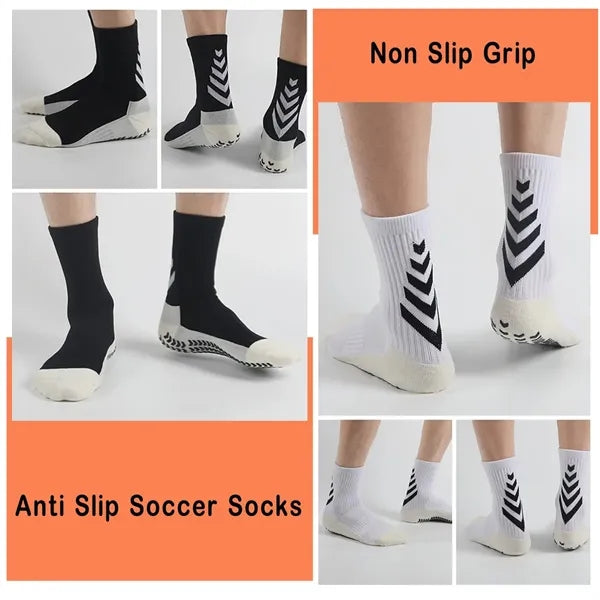 Thick Silicone Grips Arch Support Breathable Athletic Socks