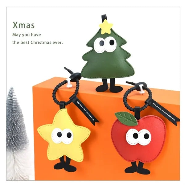 Cute Christmas Tree Keychain Xmas Keyring Car Pendant