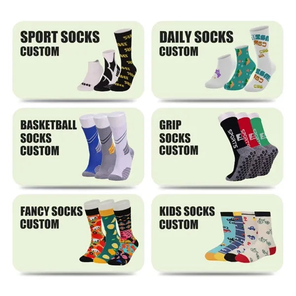 Stretch Fit Mesh Ventilation Arch Support Custom Socks