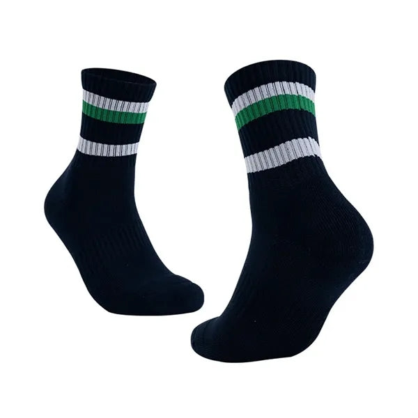 Comfort Elastic Non-Slip Cuff Rainbow Striped Sports Socks