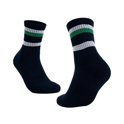 Comfort Elastic Non-Slip Cuff Rainbow Striped Sports Socks