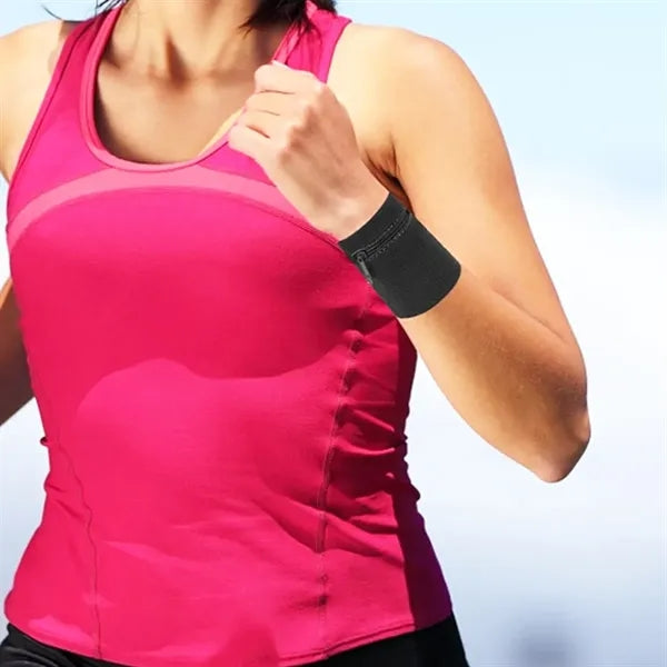 Custom Sweatband Wristband with Hidden Zipper Pocket