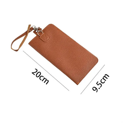 PU Leather Phone Pouch with Strap and Glasses Holder