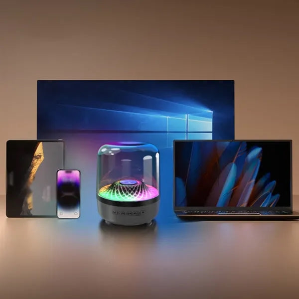 Versatile heavy bass transparent wireless bluetooth speaker