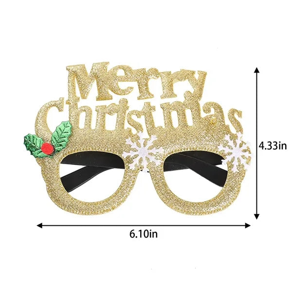 Holiday party picnics eyewears glitter Christmas eyeglasses