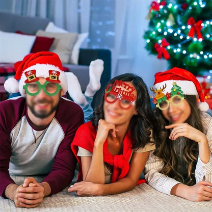 Holiday party picnics eyewears glitter Christmas eyeglasses
