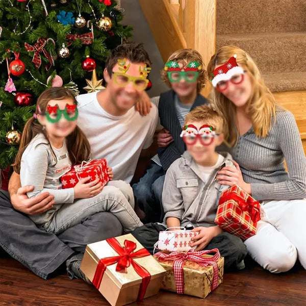 Holiday party picnics eyewears glitter Christmas eyeglasses