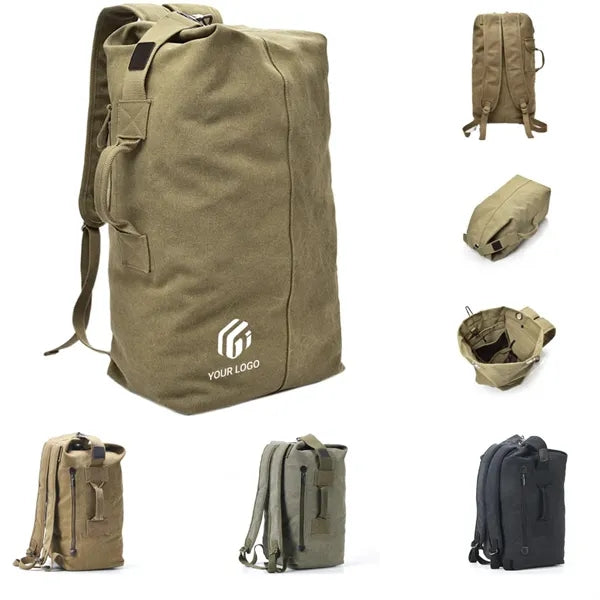 Large capacity top load travel tactical backpack duffel bag