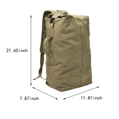 Large capacity top load travel tactical backpack duffel bag