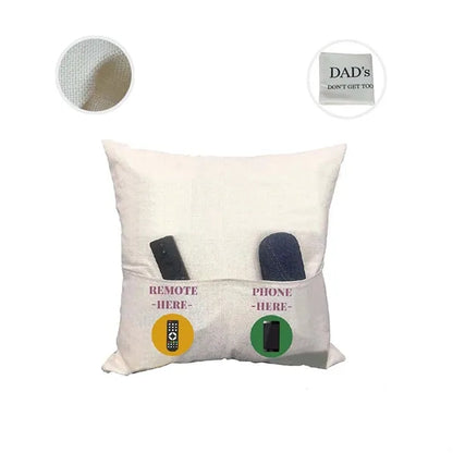 Custom Picture Text Remote Control Storage Pillow Case