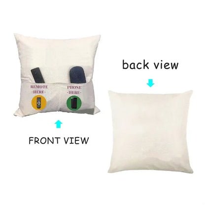 Custom Picture Text Remote Control Storage Pillow Case