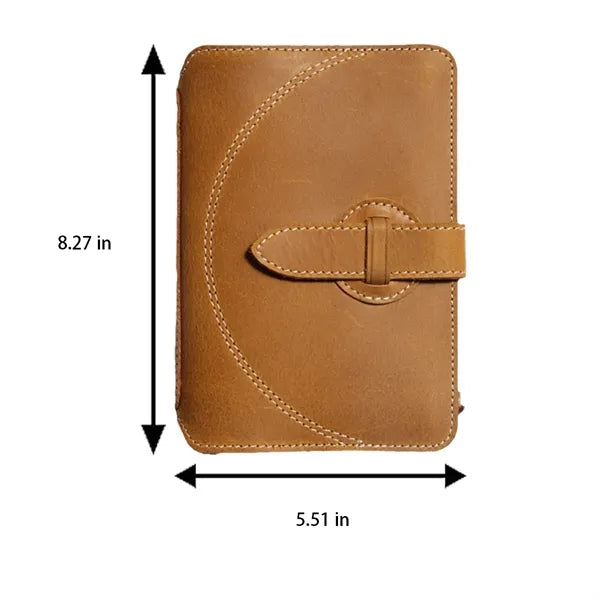 Crazy Horse Leather Anti-RFID Passport Wallet with Lanyard