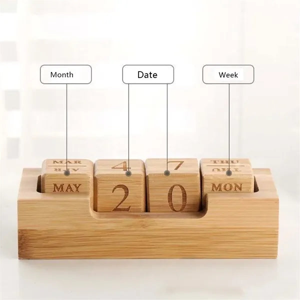 Creative Vintage Decor Family Office Desk Wooden Calendar