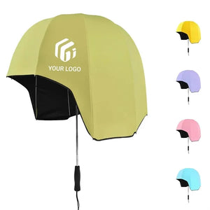 Travel windproof strong durable sun rain helmet umbrella