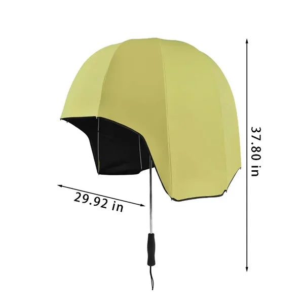 Travel windproof strong durable sun rain helmet umbrella