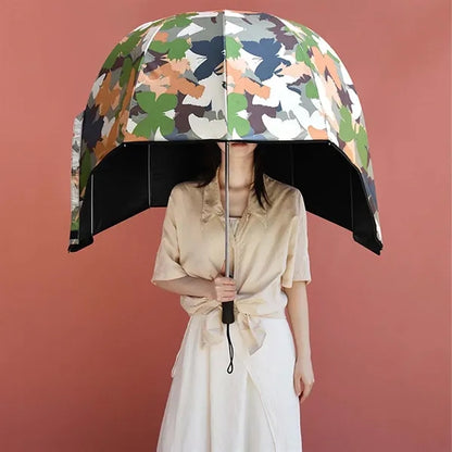 Travel windproof strong durable sun rain helmet umbrella