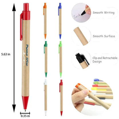 Eco Kraft Paper Lightweight Smooth Writing Ballpoint Pen