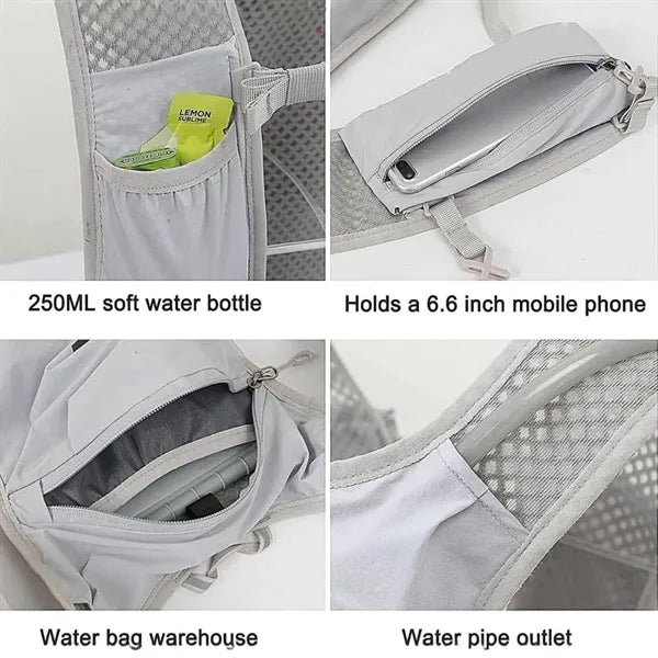 Running Vest Safe Reflective Backpack with Pockets