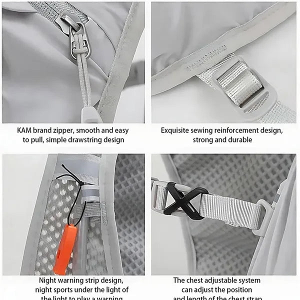 Running Vest Safe Reflective Backpack with Pockets