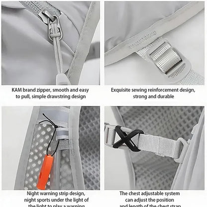 Running Vest Safe Reflective Backpack with Pockets