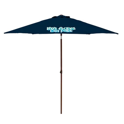 9' Wood Look Tilting Market Umbrella Kit (1 Imprint)