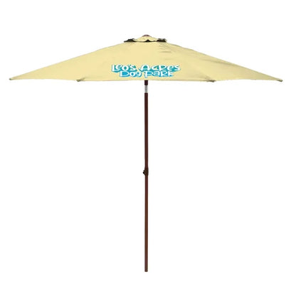 9' Wood Look Tilting Market Umbrella Kit (1 Imprint)