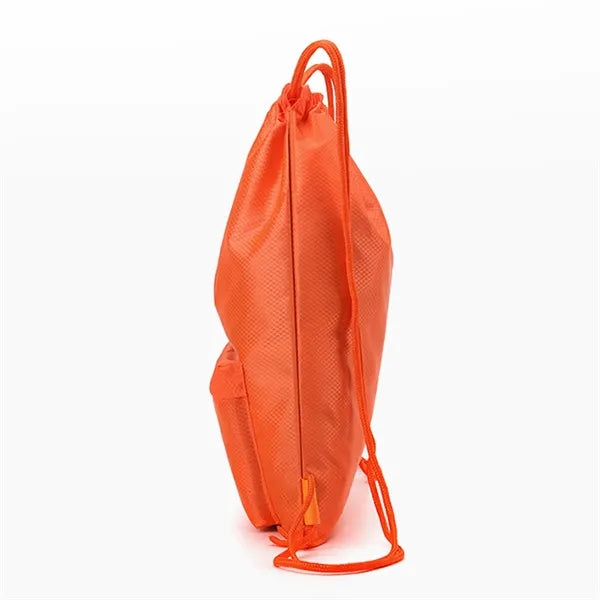 Oxford Waterproof Bag Drawstring Backpack With Zipper Pocket