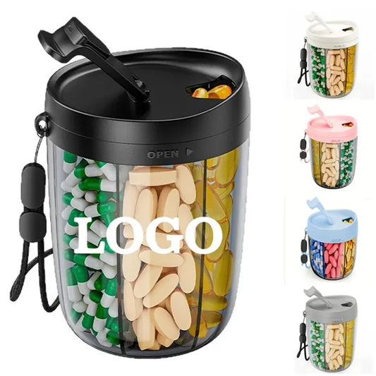 Large Travel Pill Organizer Pill Box