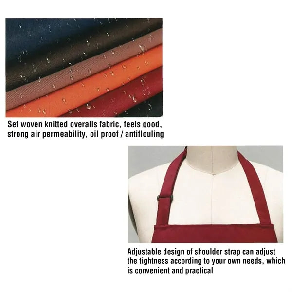 12 oz. Waterproof Woven knitted Kitchen Aprons w/ 2 Pockets