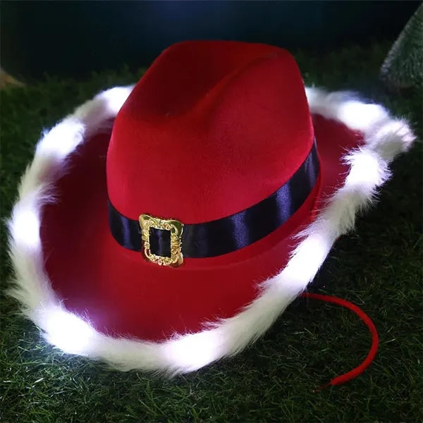Cowboy Santa Claus Christmas Hat