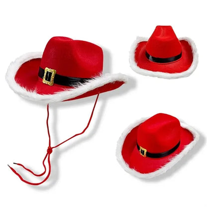 Cowboy Santa Claus Christmas Hat