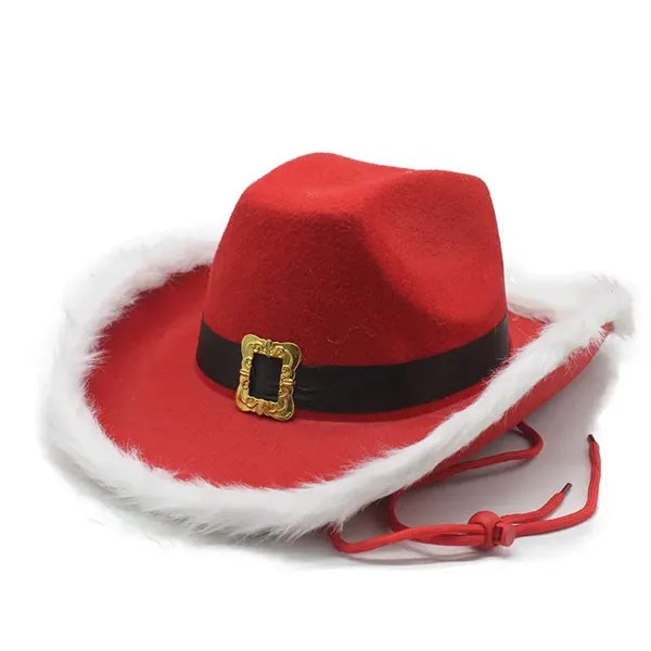 Cowboy Santa Claus Christmas Hat