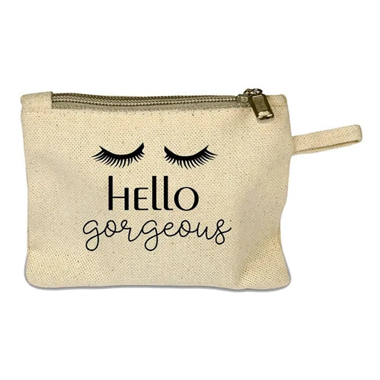 Cotton Canvas Zipper Pouch ( 5"W X 4"H )