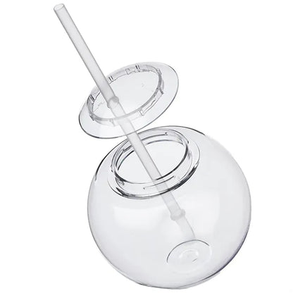 Cocktail Ball with Straw 15 oz. Plastic