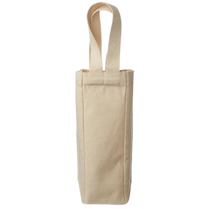 Canvas Wine Tote Bag for Single Bottle